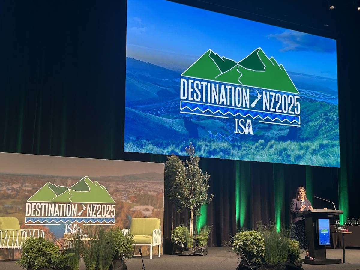 ISA Executive Director Caitlyn Pollihan addressing the ISA conference.