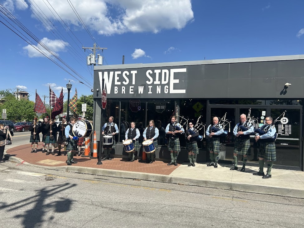 bagpipes on a nice april day
